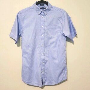 Nautica button down Oxford shirt sz XL 18-20 short sleeve blue